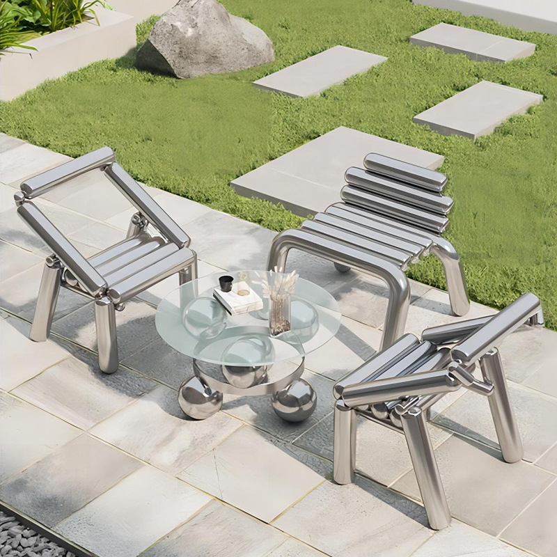 Stainless steel chair light lu - đánh giá và giá Outdoor Furniture Metal Chairs